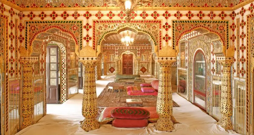 Traditional Rajasthani palace interior
