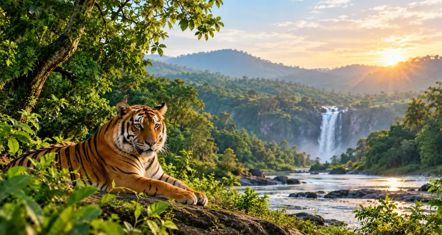 Tiger in Kerala wildlife sanctuary